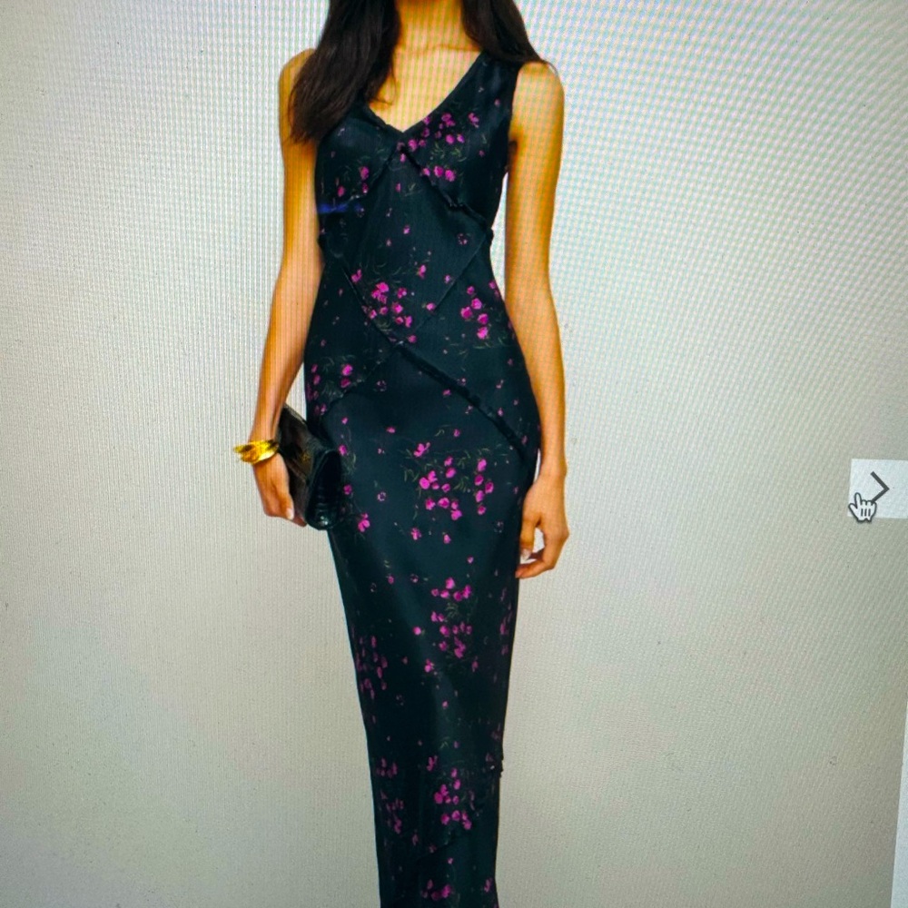 BNWT REFORMATION TALOR SILK DRESS GIRLIE SMALL